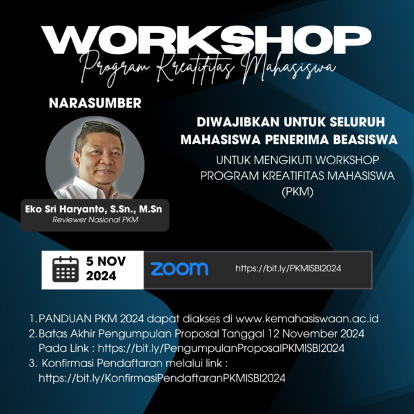 WORKSHOP Program Kreatifitas Mahasiswa (PKM)